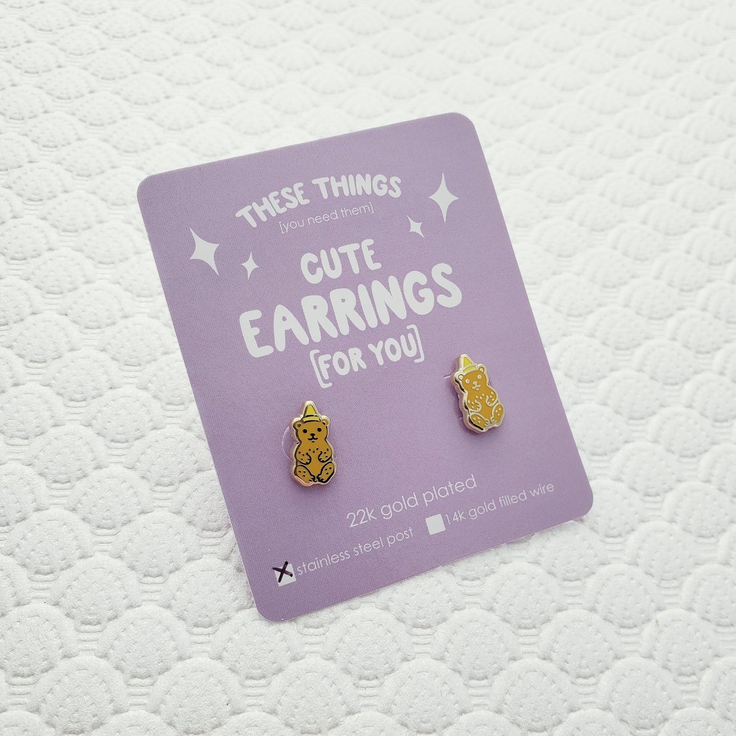 Honey Bear earrings