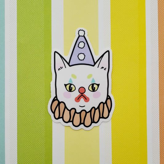 Clown Kitty vinyl sticker