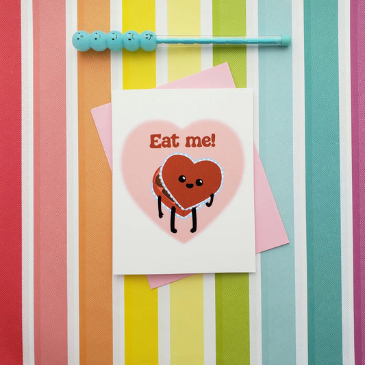 Eat me! // funny chocolate box valentine's day card