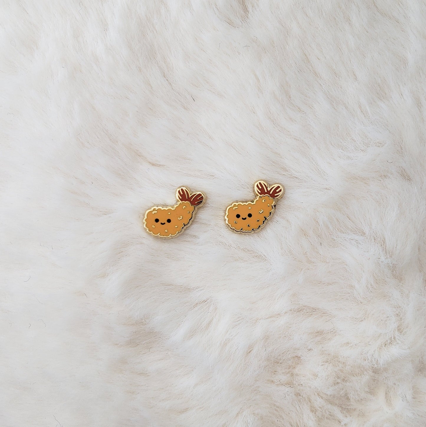 Happy Shrimp tempura earrings