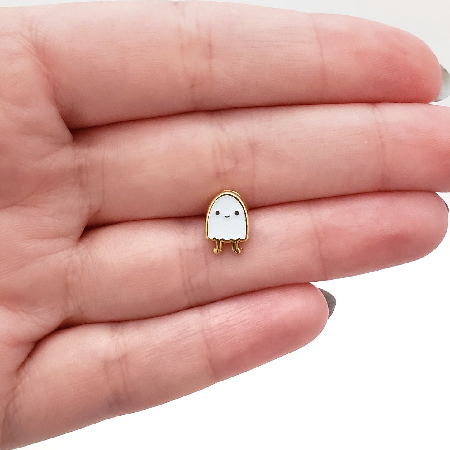 Glow Ghost enamel mini pin