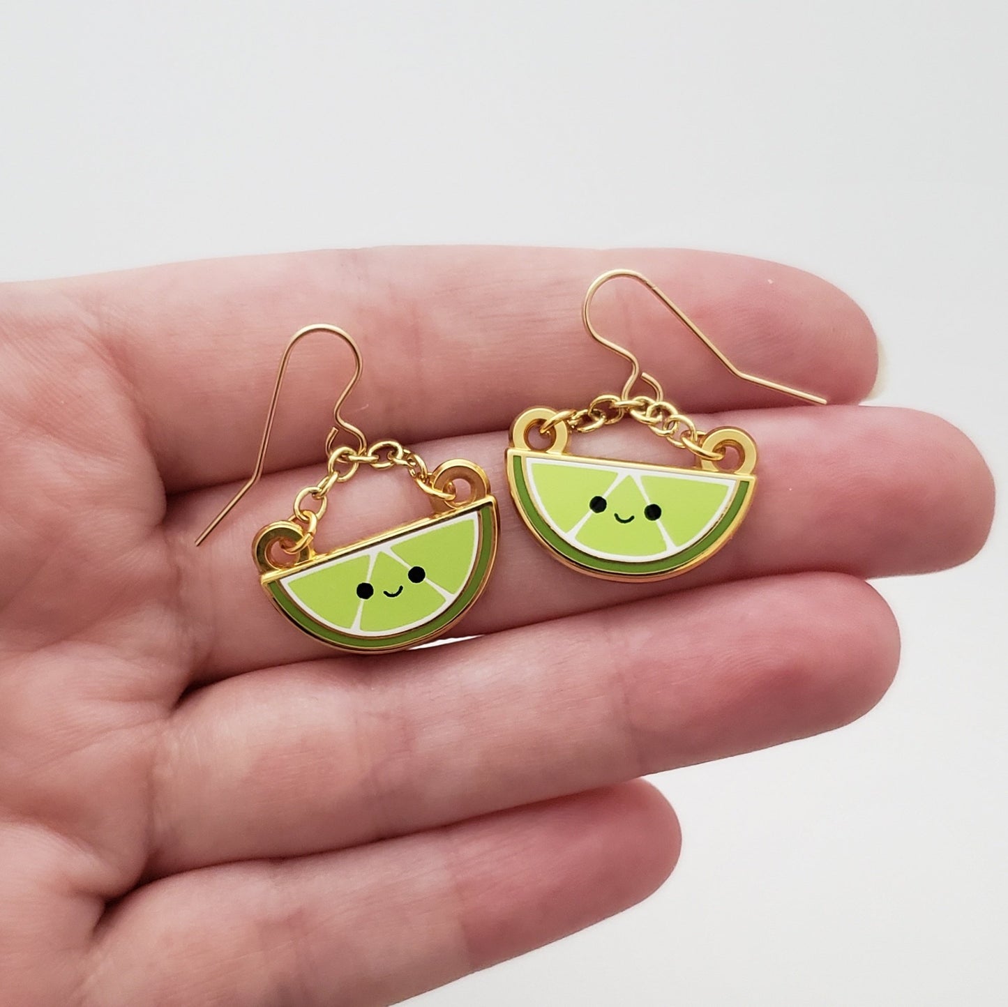 Happy Citrus Slice dangle earrings