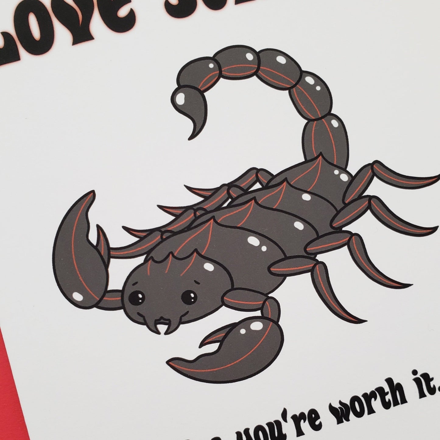 Love stings! But you're worth it. // scorpion valentine's day card