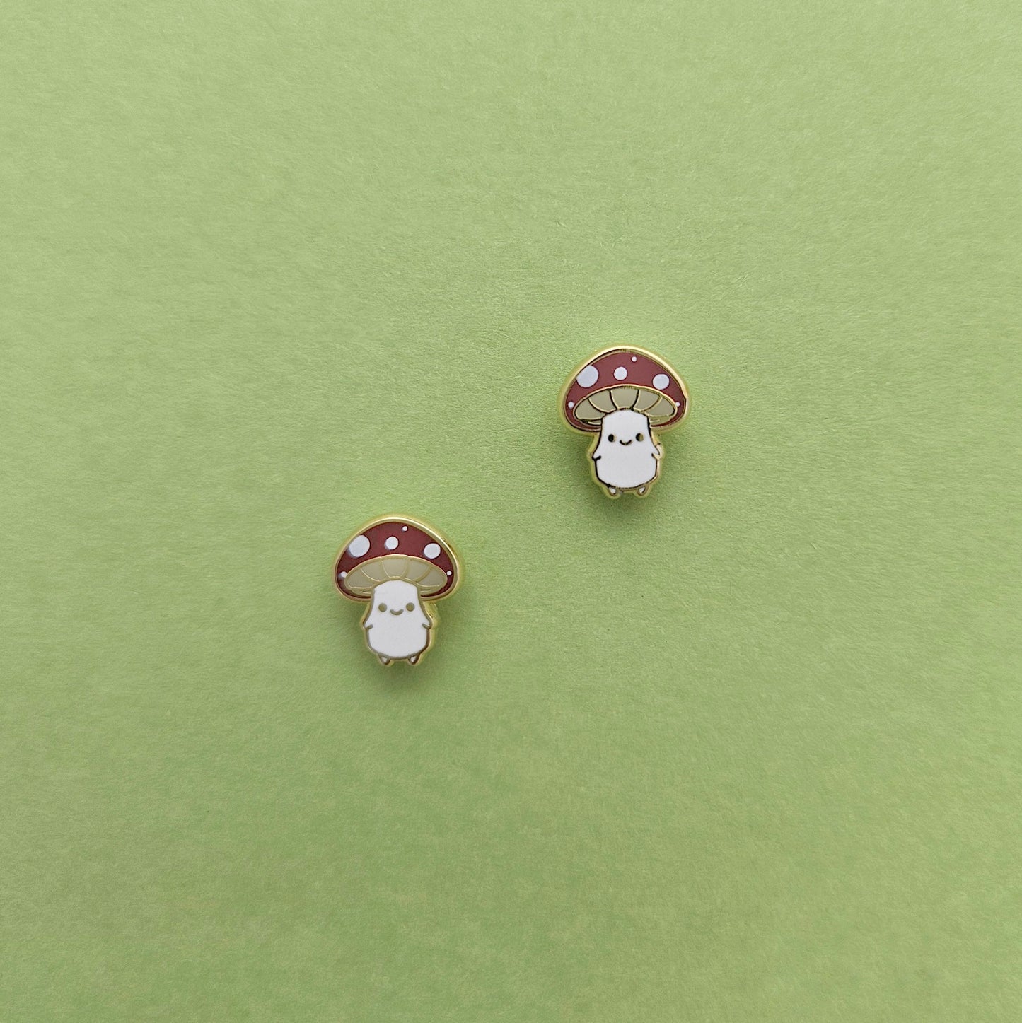 Baby Mushroom Folk earrings