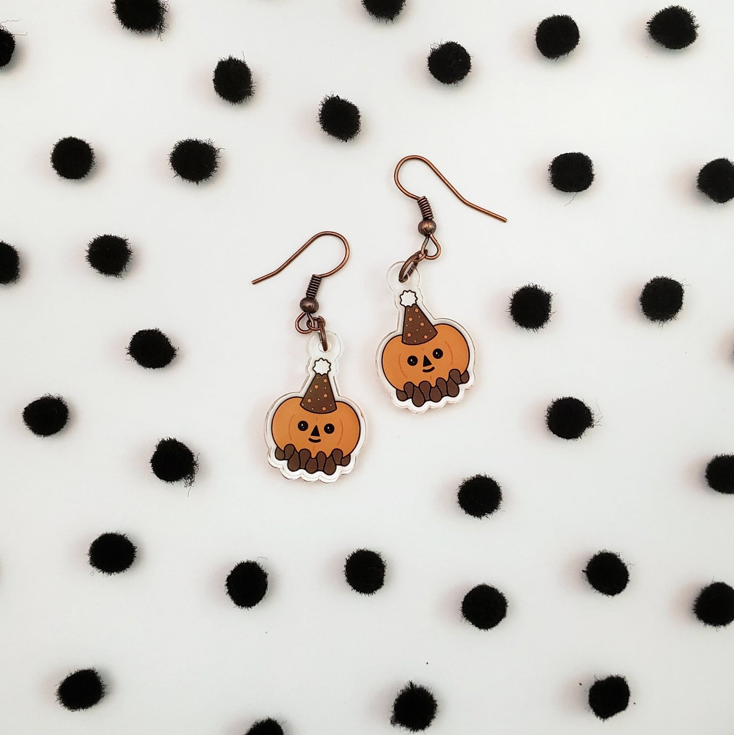 Pumpkin Boi acrylic earrings