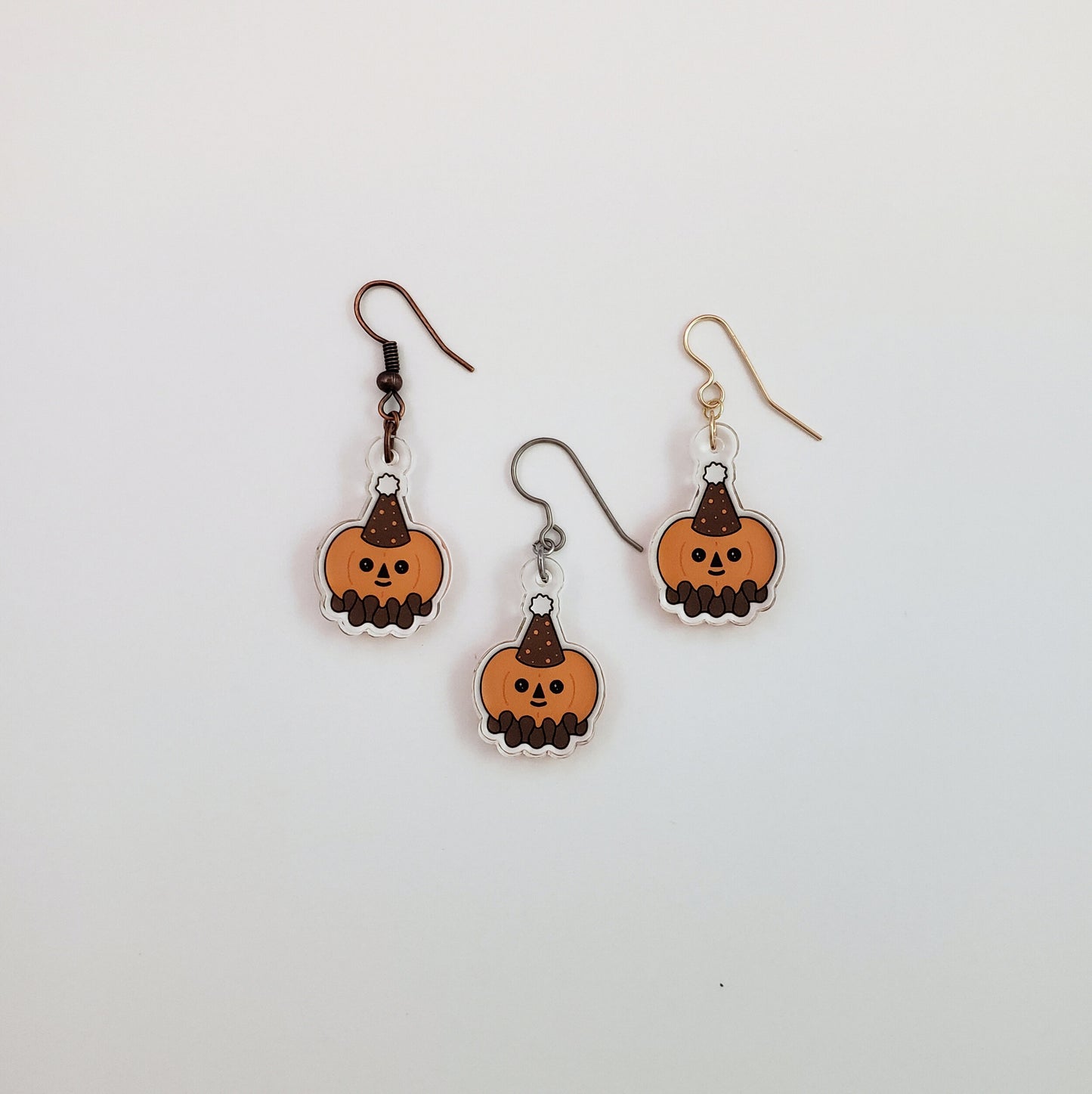 Pumpkin Boi acrylic earrings