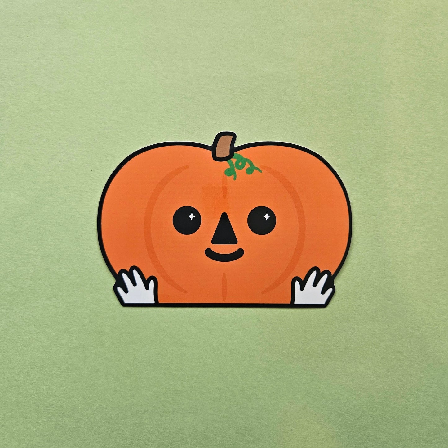 Pumpkin Boi vinyl peeker sticker