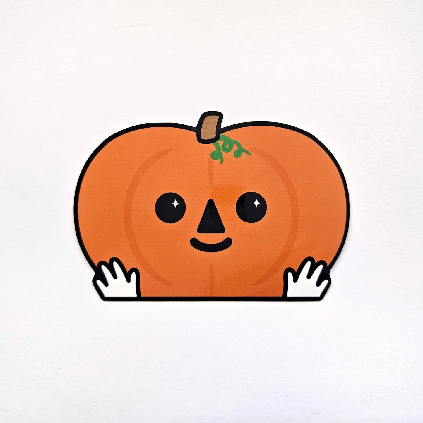 Pumpkin Boi vinyl peeker sticker