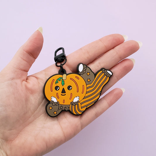 Pumpkin Boi Layin' pvc keychain