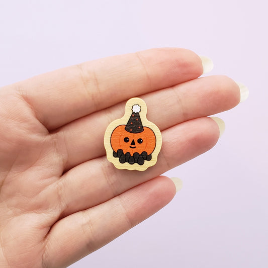 Pumpkin Boi wooden pin