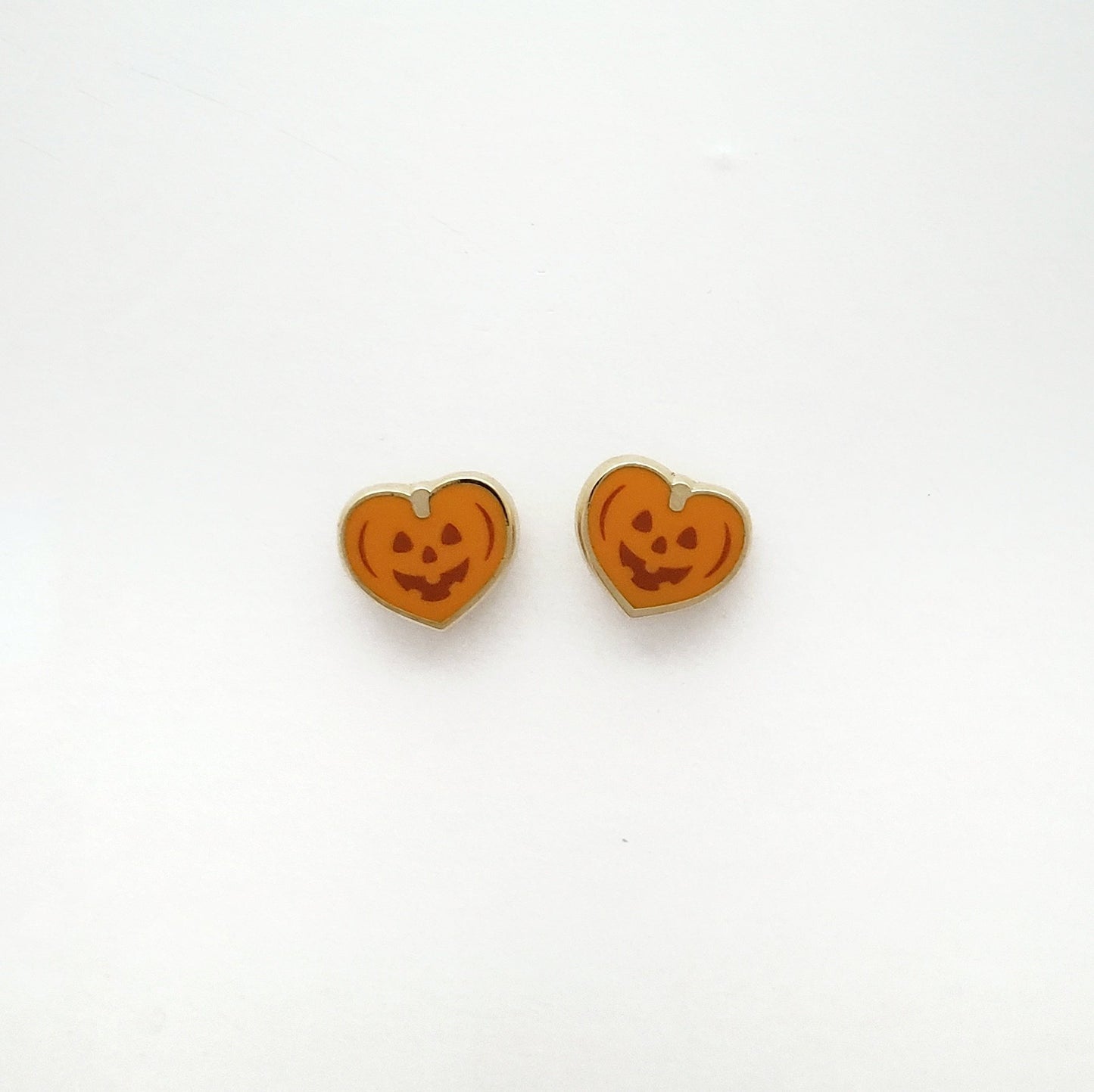 Jack-o-Lantern Heart earrings