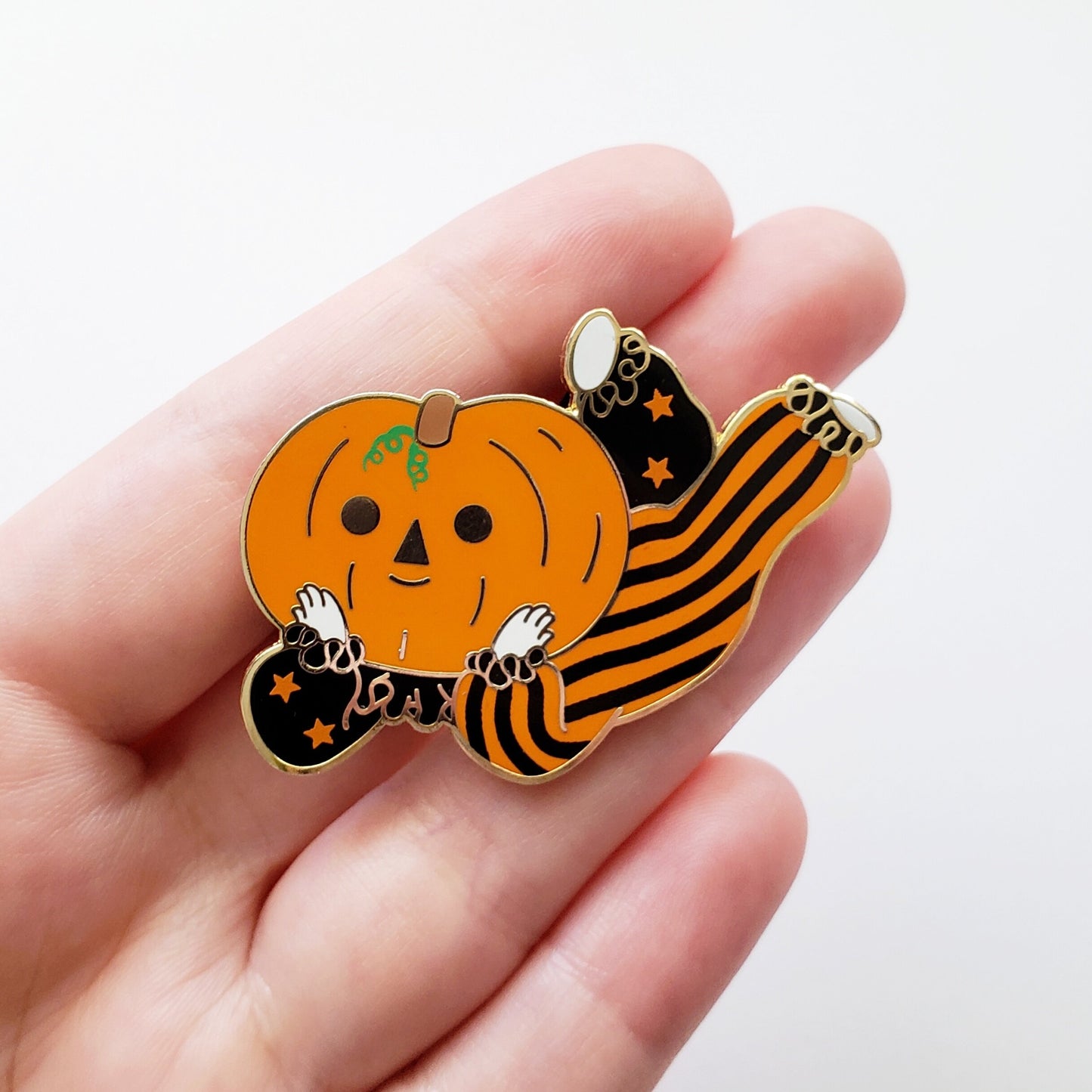 Pumpkin Boi Layin' enamel pin // halloween pin