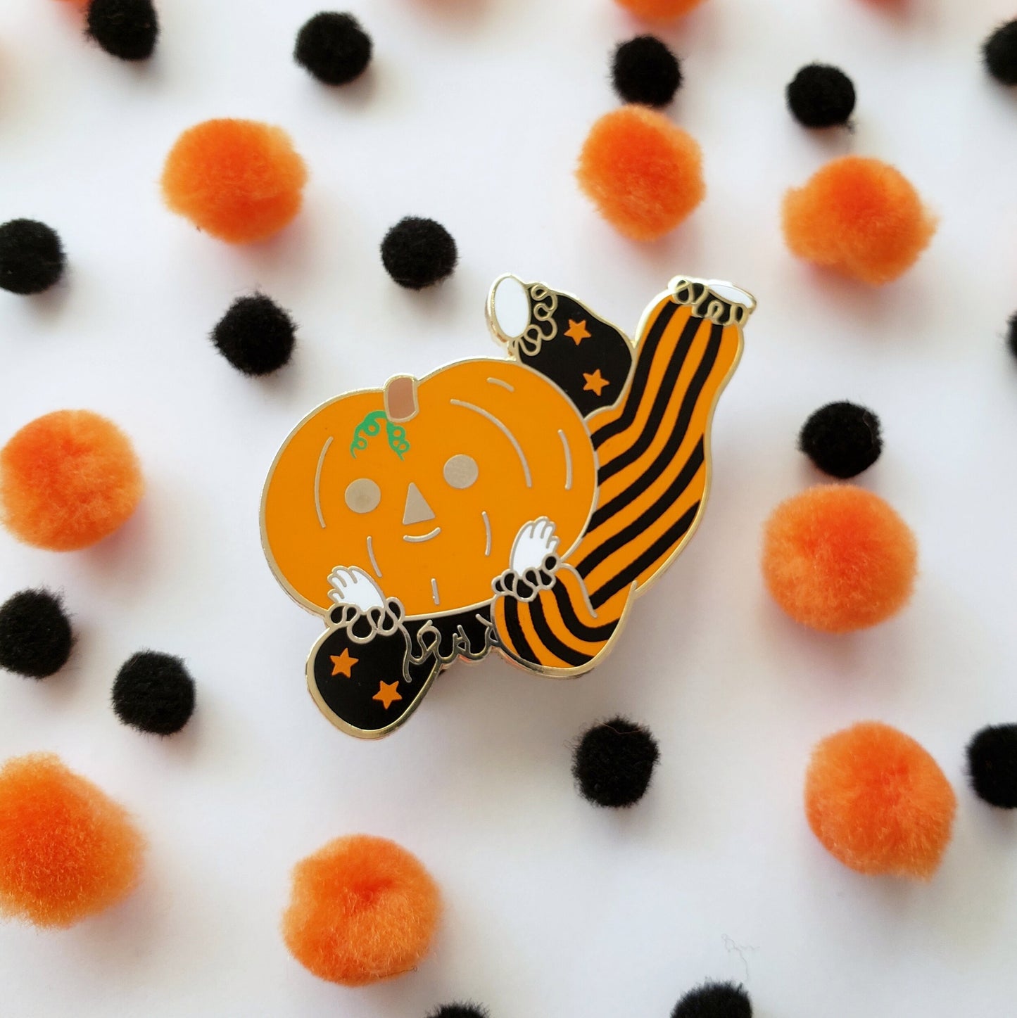 Pumpkin Boi Layin' enamel pin // halloween pin