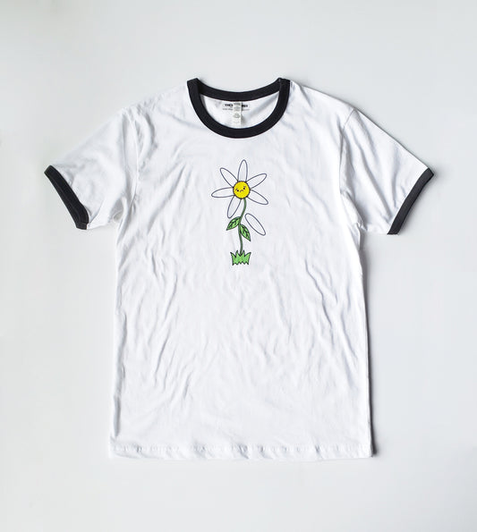 Sad Flower unisex ringer t-shirt