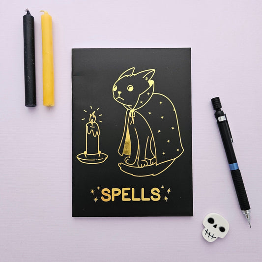 SPELLS Wizard Kitty notebook