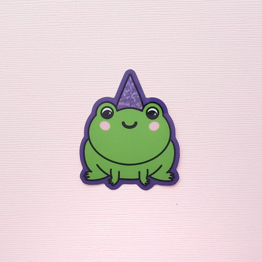 Wizard Frog glitter sticker
