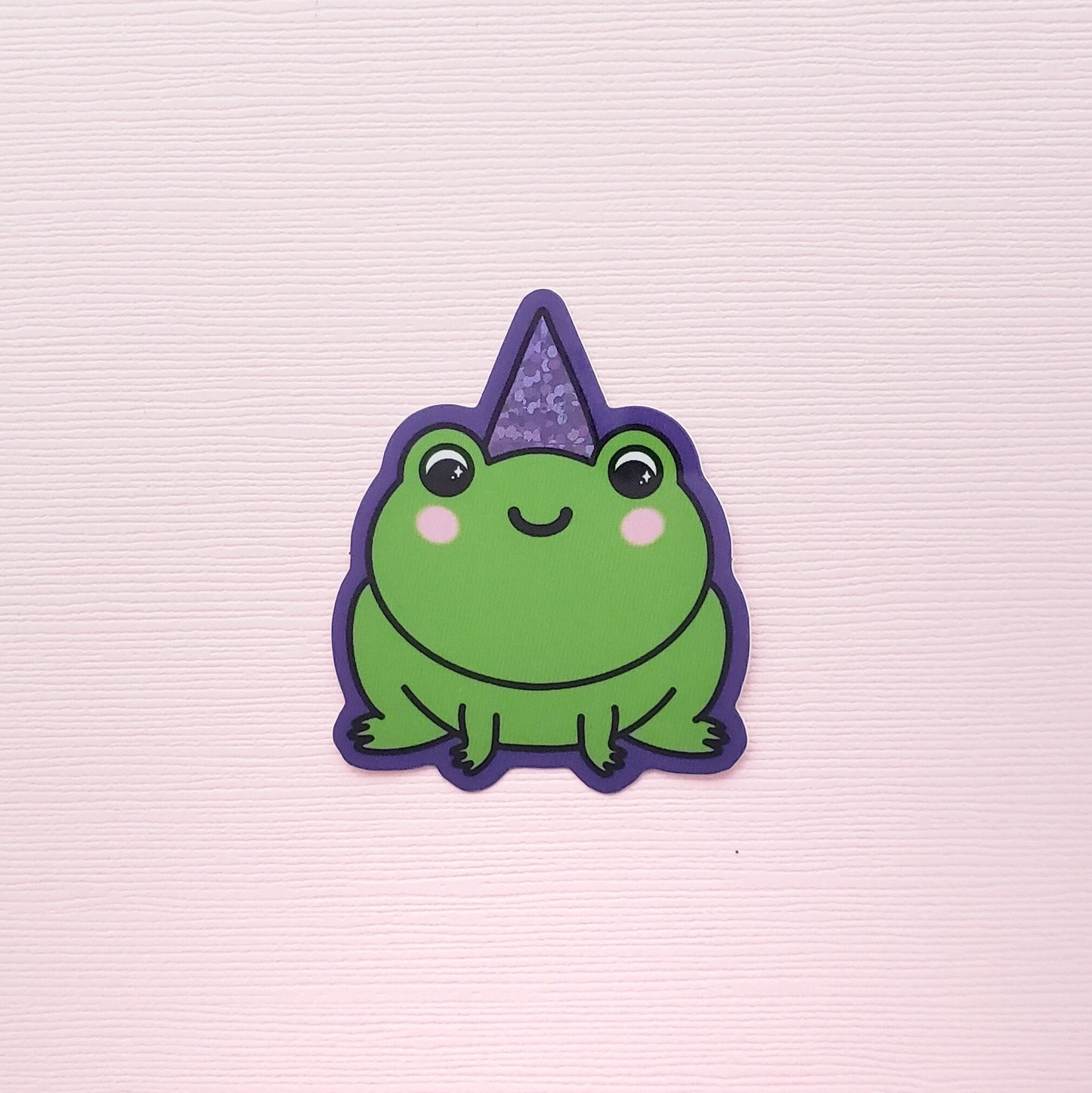 Wizard Frog glitter sticker