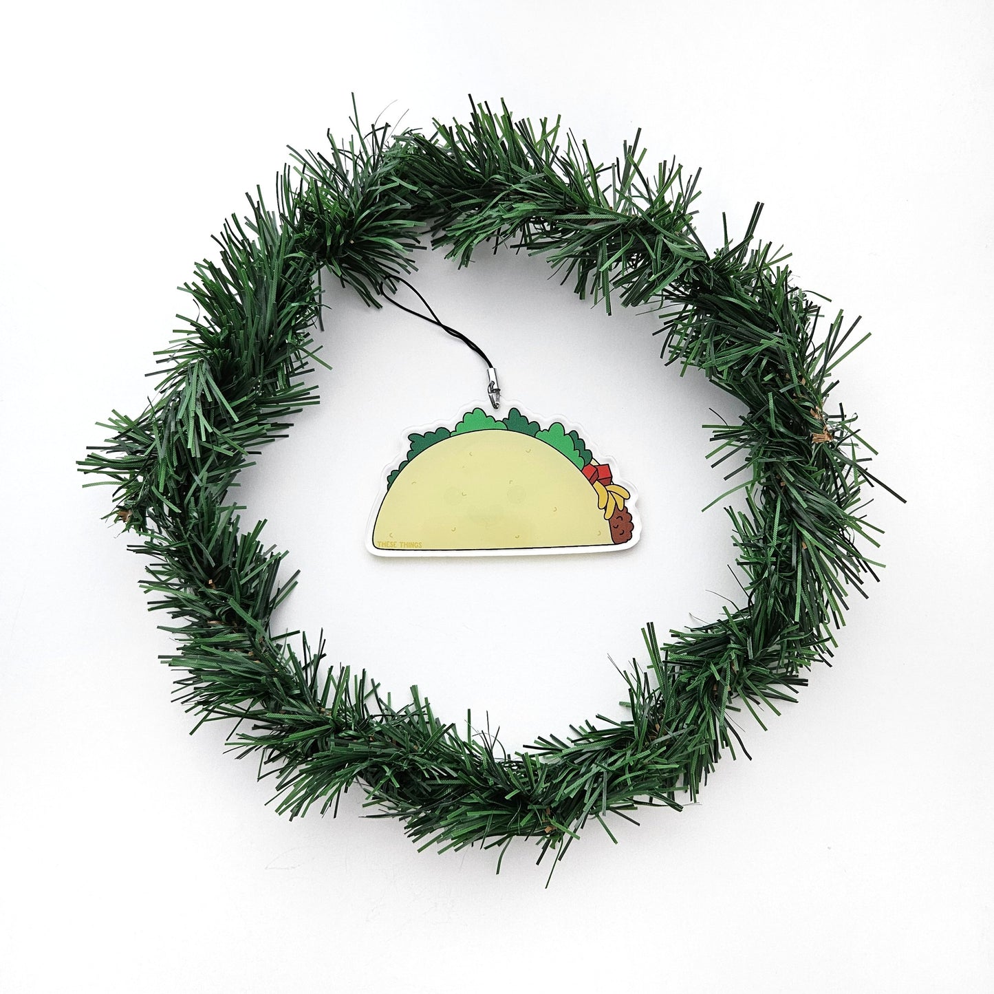Happy Taco acrylic ornament