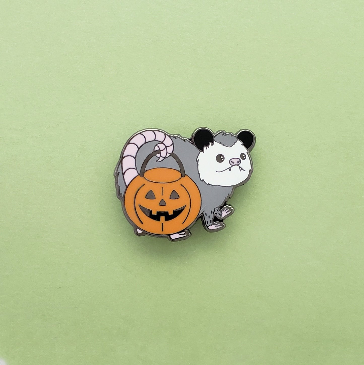 Trick-or-Treat Possum enamel pin // Halloween pin