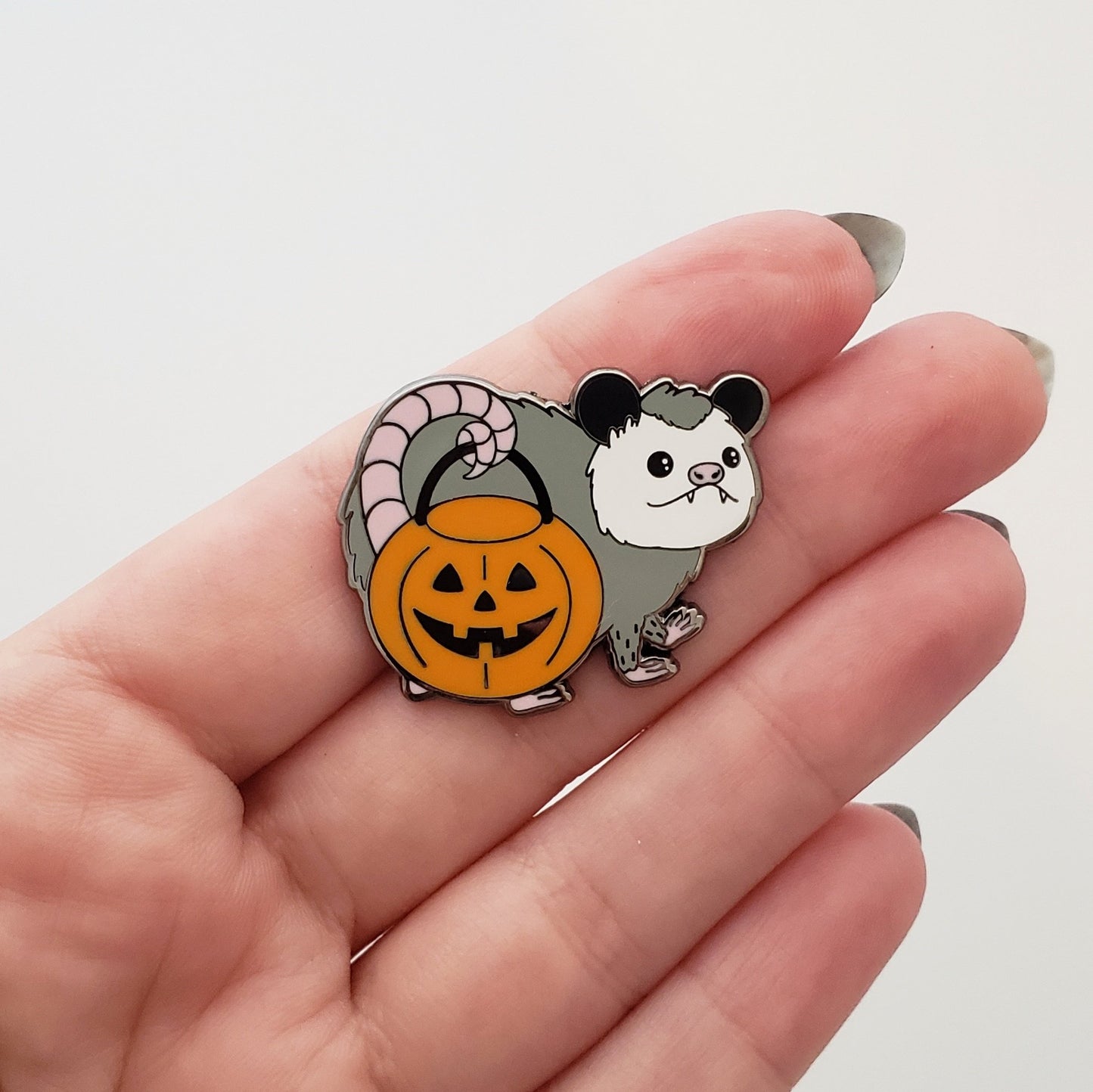 Trick-or-Treat Possum enamel pin // Halloween pin