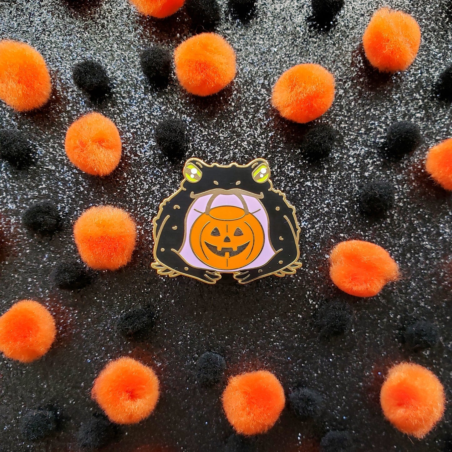 Trick-or-Treat Toad enamel pin // Halloween pin
