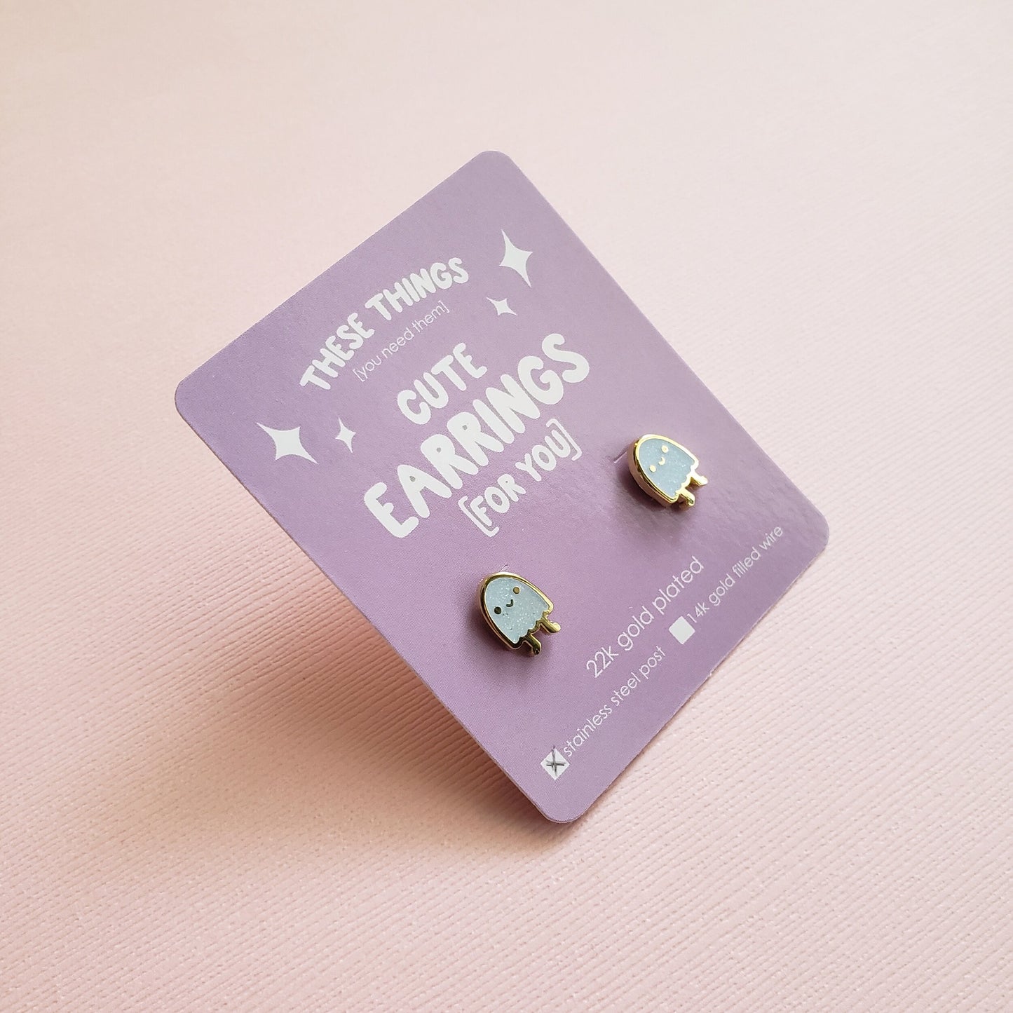 Glitter Ghost earrings